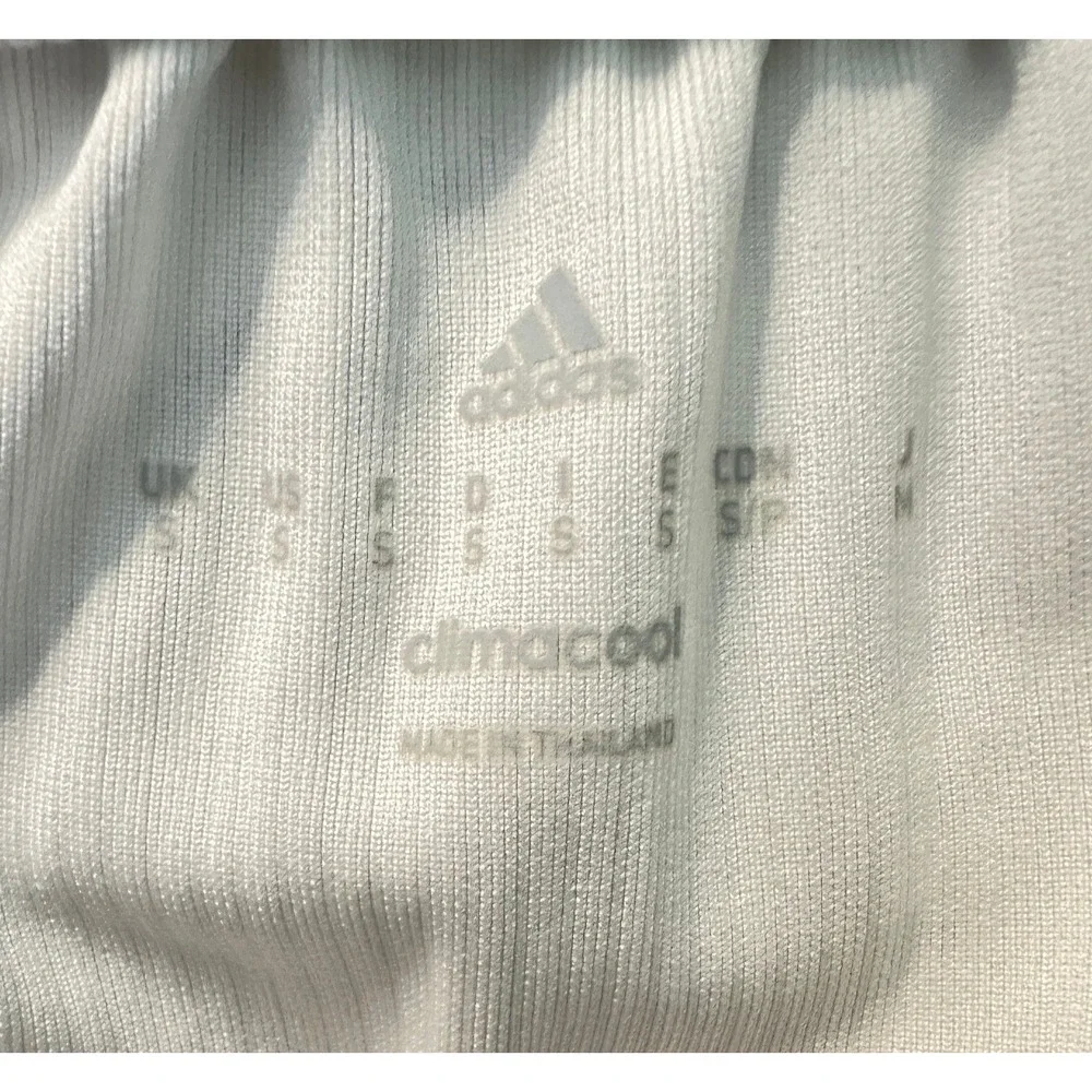 Adidas Athletic Shorts Mens Small White Climacool 3-Stripes Gym Training 7058-IO